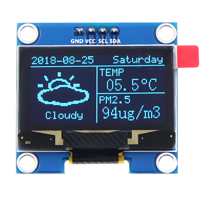 1.3 pouces 128x64 Dot Matrix OLED 4 broches IIC I2C Interface SH1106 pilote IC Options de police blanche/bleue