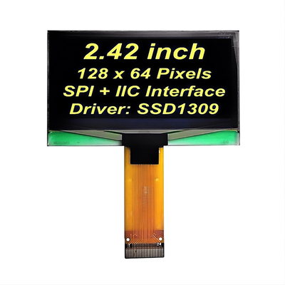 2Affichage OLED de 42 pouces 128x64 polices jaunes Écran PMOLED SSD1309 Contrôleur Interface SPI+IIC