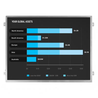 Écran LCD IPS TFT haute luminosité 10,4 pouces 800 Nits 1024x768 Résolution Interface LVDS